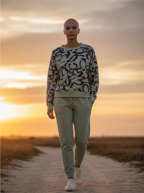 grace & Karma Tops - Grace & Karma NWT Sage Green Floral Print Crewneck